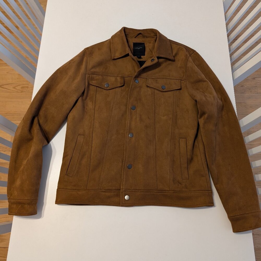 New Look Tan Suedette Trucker Jacket